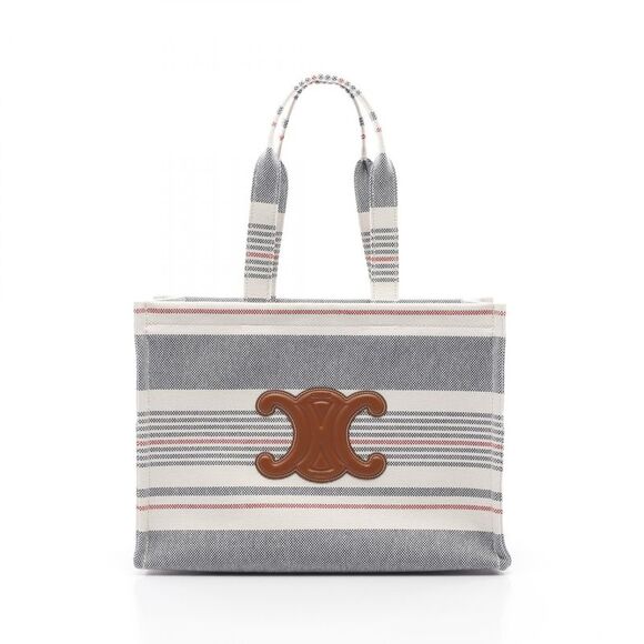 Celine Canvas Leather LARGE CABAS Trionphe Tote Bag 196762FYN14ML - Picture 1 of 4